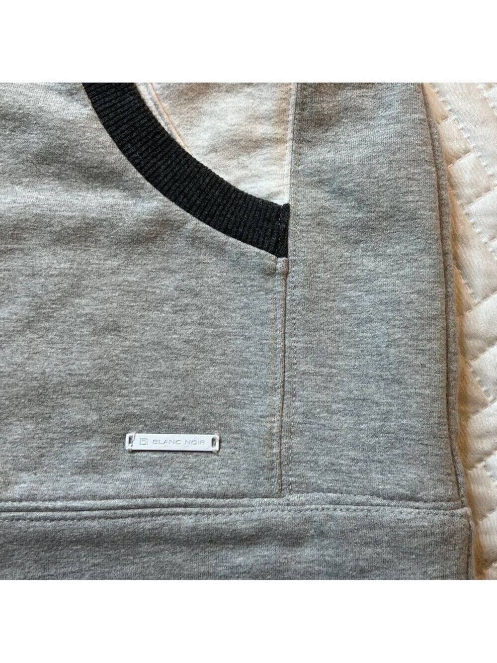 Blanc Noir Hooded Mini Dress sz XS S Colorblock Sporty Athletic Pockets Neutral - Picture 7 of 10